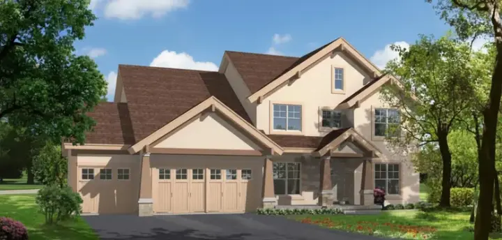 Craftsman house plans 21-499 - front exterior, 2,753 sq ft, 4 bed, 3 bath house plans | Monster House Plans
