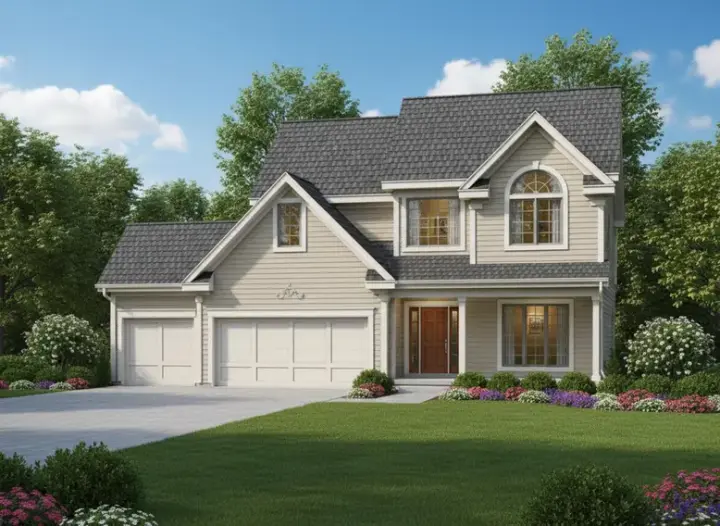 Traditional house plans 21-505 - front exterior, 1,618 sq ft, 3 bed, 2 bath house plans | Monster House Plans