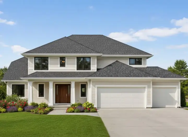 Prairie house plans 21-507 - front exterior, 2,464 sq ft, 4 bed, 2 bath house plans | Monster House Plans