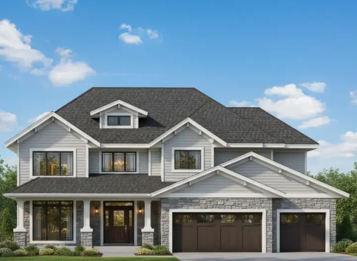 Craftsman house plans 21-510 - front exterior, 3,030 sq ft, 4 bed, 3 bath house plans | Monster House Plans