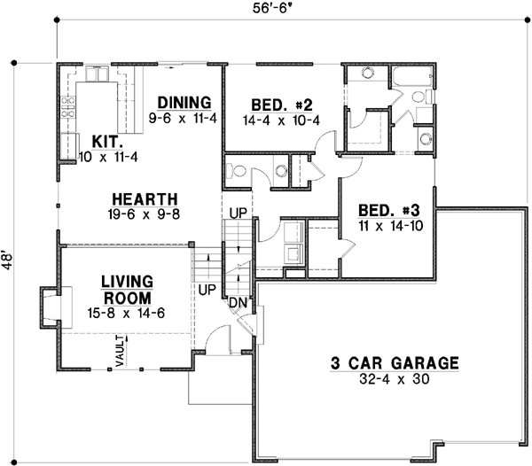 Main Floor Plan: 21-521