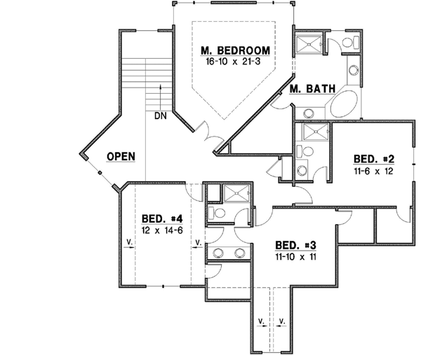 Upper/Second Floor Plan: 21-526