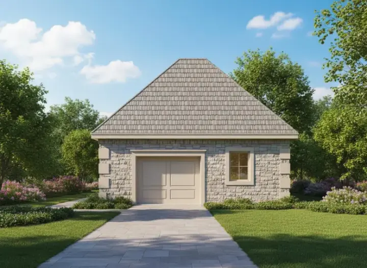 Mediterranean house plans 21-529 - front exterior, 1,008 sq ft, 0 bed, 0 bath house plans | Monster House Plans