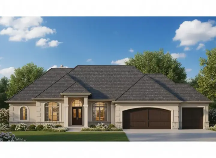 Mediterranean house plans 21-530 - front exterior, 4,116 sq ft, 4 bed, 3 bath house plans | Monster House Plans