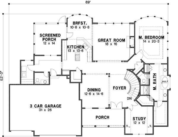 Main Floor Plan: 21-532