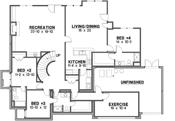 Lower Floor Plan: 21-534