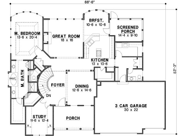 Main Floor Plan: 21-534
