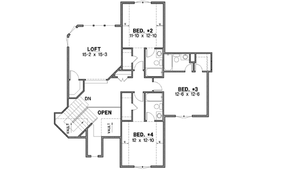 Upper/Second Floor Plan: 21-536