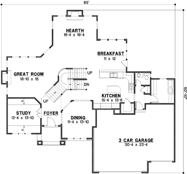 Main Floor Plan: 21-540
