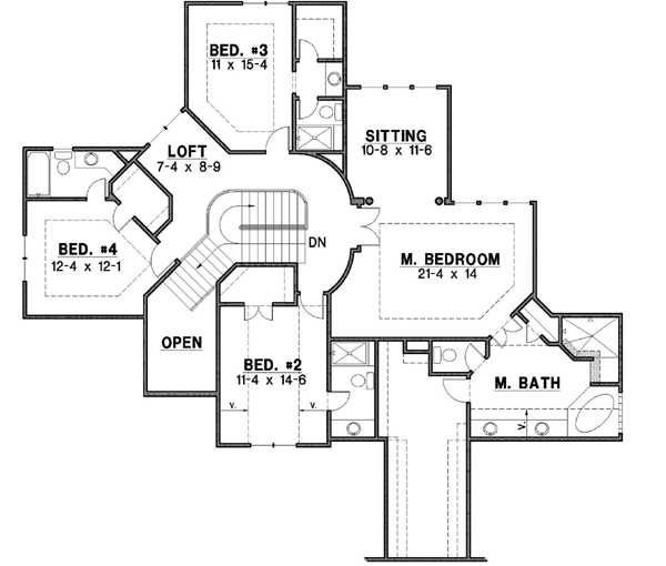 Upper/Second Floor Plan: 21-540