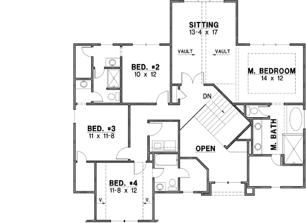 Upper/Second Floor Plan: 21-542