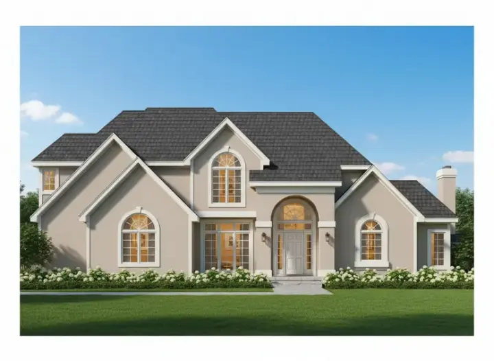 Traditional house plans 21-543 - front exterior, 3,089 sq ft, 4 bed, 3 bath house plans | Monster House Plans