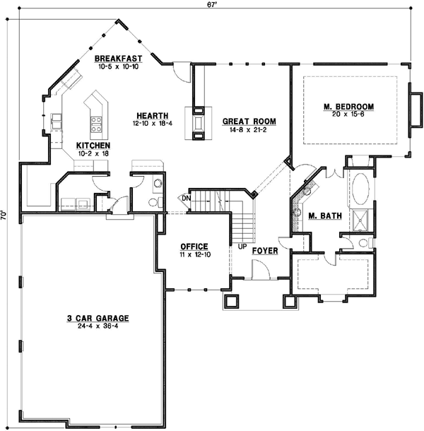 Main Floor Plan: 21-543