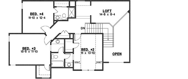 Upper/Second Floor Plan: 21-543