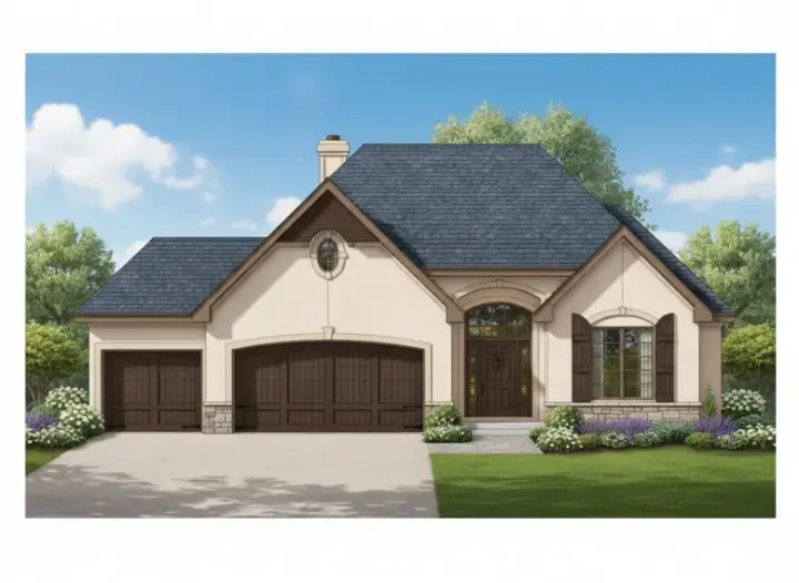 Traditional house plans 21-550 - front exterior, 2,741 sq ft, 4 bed, 3 bath house plans | Monster House Plans