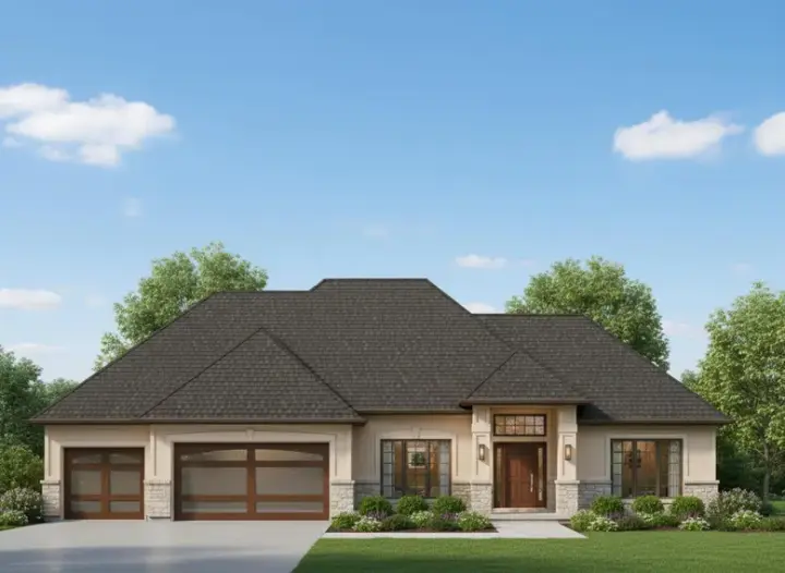 Traditional house plans 21-557 - front exterior, 2,514 sq ft, 3 bed, 2 bath house plans | Monster House Plans