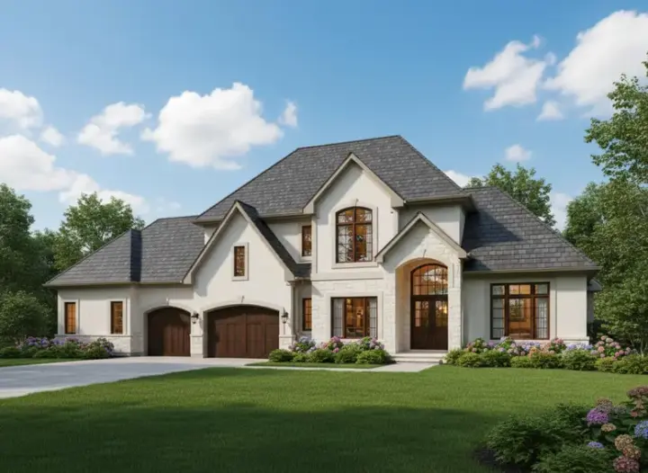 Traditional house plans 21-558 - front exterior, 3,391 sq ft, 3 bed, 2 bath house plans | Monster House Plans