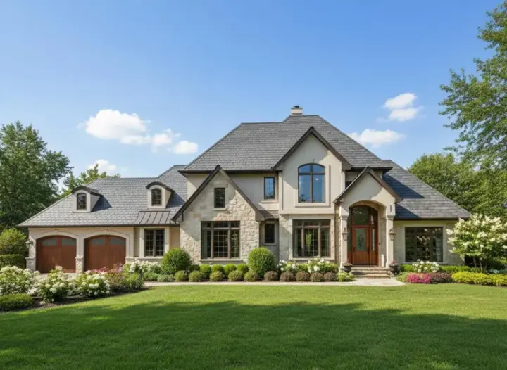 Traditional house plans 21-559 - front exterior, 4,766 sq ft, 6 bed, 4 bath house plans | Monster House Plans