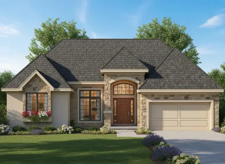 Traditional house plans 21-564 - front exterior, 3,231 sq ft, 4 bed, 3 bath house plans | Monster House Plans