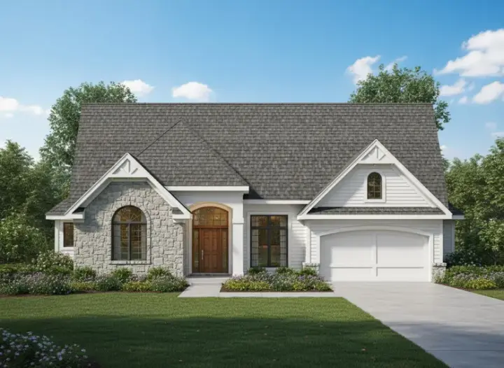 Traditional house plans 21-565 - front exterior, 2,768 sq ft, 4 bed, 3 bath house plans | Monster House Plans