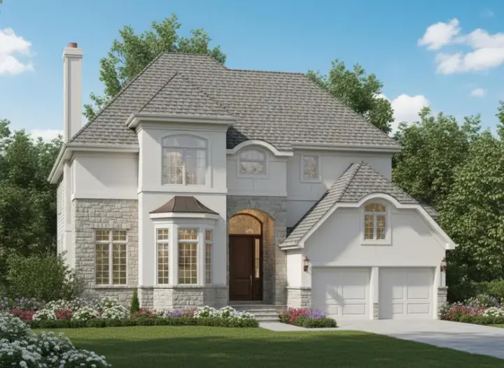 French Country house plans 21-567 - front exterior, 2,884 sq ft, 3 bed, 3 bath house plans | Monster House Plans