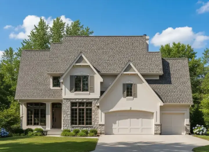 European house plans 21-580 - front exterior, 2,764 sq ft, 4 bed, 3 bath house plans | Monster House Plans