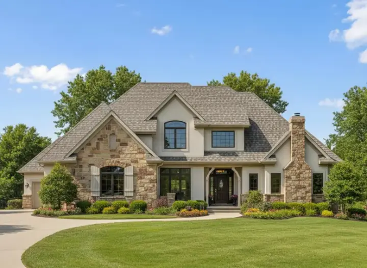 Traditional house plans 21-582 - front exterior, 3,827 sq ft, 4 bed, 4 bath house plans | Monster House Plans