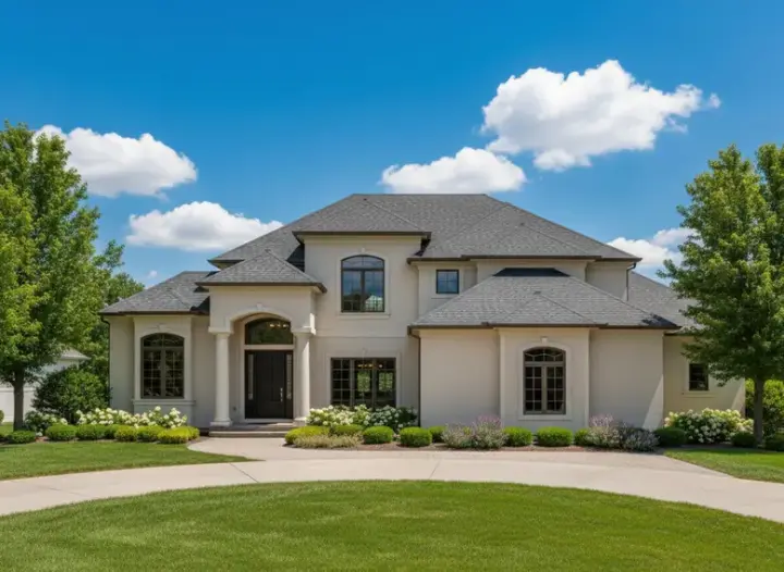 Traditional house plans 21-585 - front exterior, 4,561 sq ft, 4 bed, 4 bath house plans | Monster House Plans