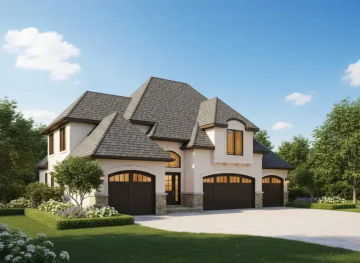 Traditional house plans 21-588 - front exterior, 2,745 sq ft, 4 bed, 3 bath house plans | Monster House Plans