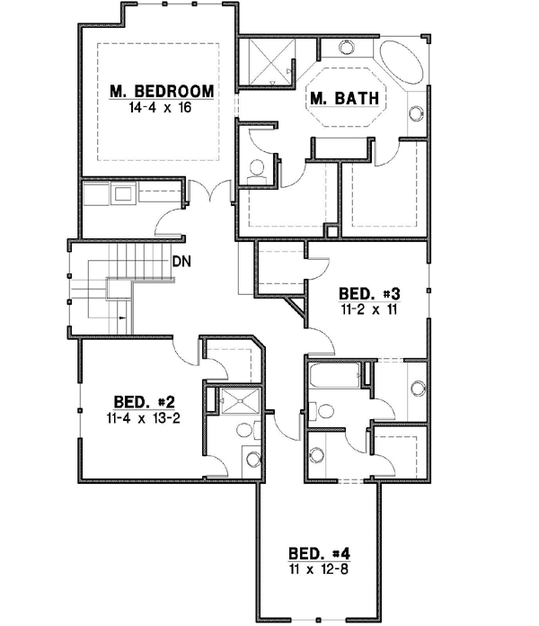 Upper/Second Floor Plan: 21-588
