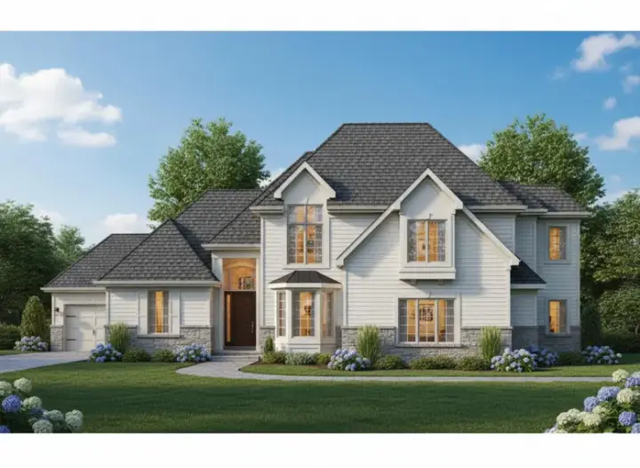 Traditional house plans 21-593 - front exterior, 3,236 sq ft, 4 bed, 3 bath house plans | Monster House Plans