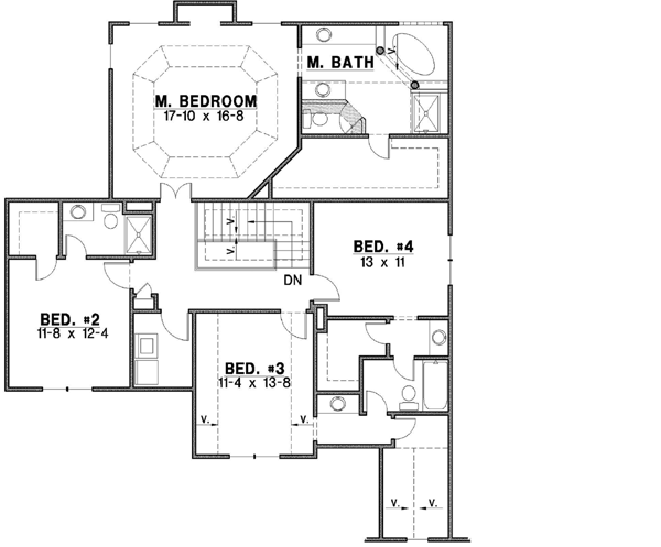 Upper/Second Floor Plan: 21-595