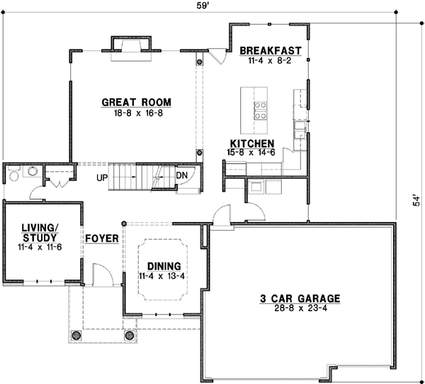 Main Floor Plan: 21-596