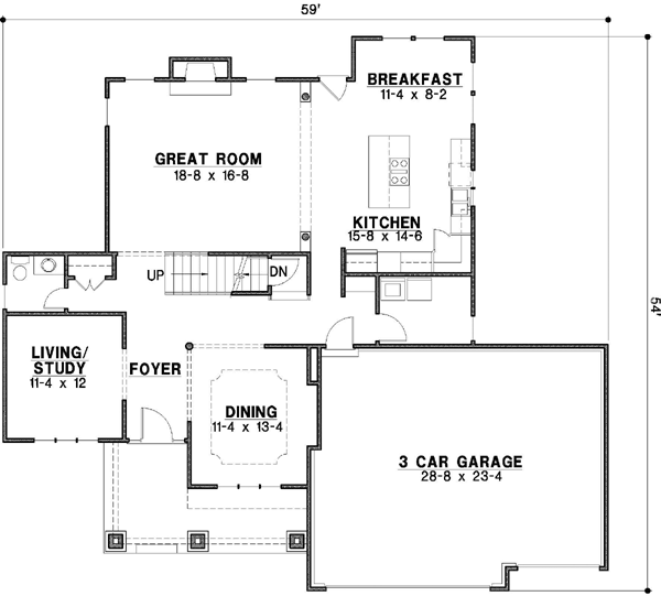 Main Floor Plan: 21-597