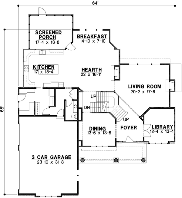 Main Floor Plan: 21-599