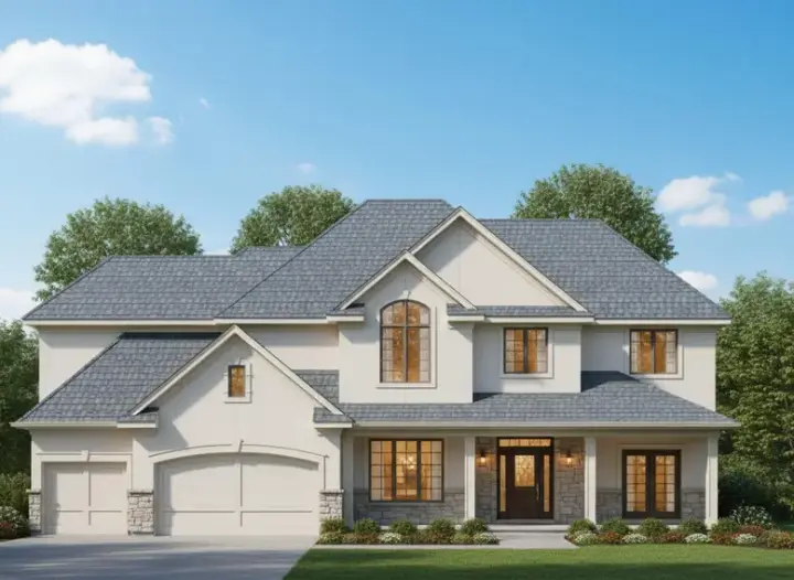 Traditional house plans 21-600 - front exterior, 3,772 sq ft, 4 bed, 4 bath house plans | Monster House Plans