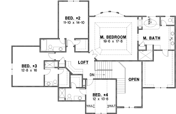 Upper/Second Floor Plan: 21-600