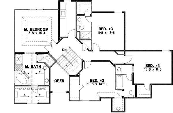Upper/Second Floor Plan: 21-604