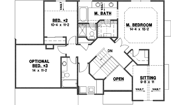 Upper/Second Floor Plan: 21-606
