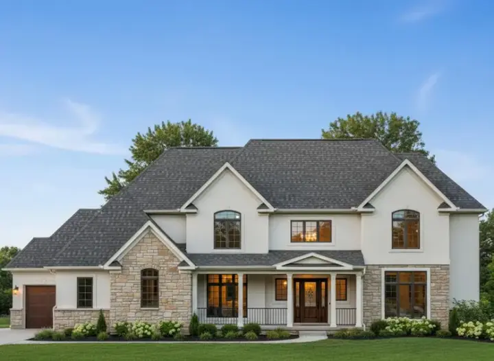 Traditional house plans 21-607 - front exterior, 5,409 sq ft, 5 bed, 6 bath house plans | Monster House Plans