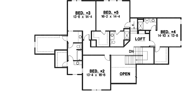 Upper/Second Floor Plan: 21-608