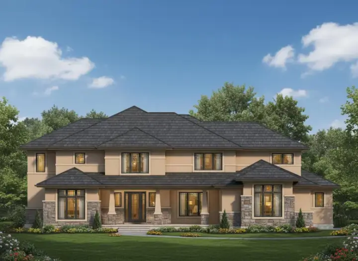 Contemporary house plans 21-609 - front exterior, 7,179 sq ft, 6 bed, 6 bath house plans | Monster House Plans