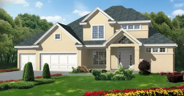 Traditional house plans 21-621 - front exterior, 2,714 sq ft, 4 bed, 3 bath house plans | Monster House Plans