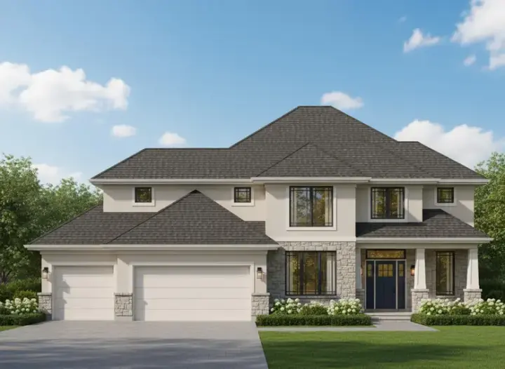 Traditional house plans 21-639 - front exterior, 2,965 sq ft, 4 bed, 3 bath house plans | Monster House Plans