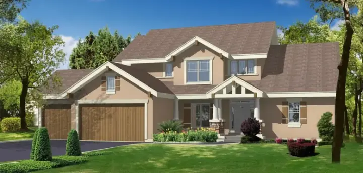 Craftsman house plans 21-641 - front exterior, 3,268 sq ft, 4 bed, 3 bath house plans | Monster House Plans
