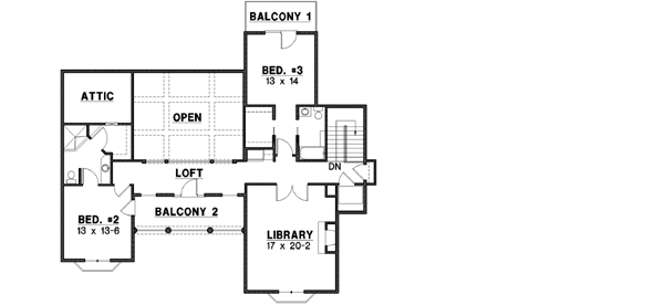 Upper/Second Floor Plan: 21-643