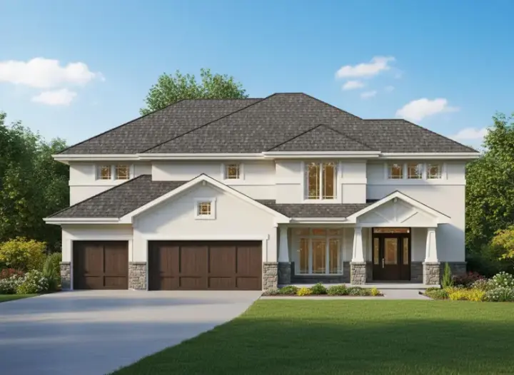Craftsman house plans 21-645 - front exterior, 3,078 sq ft, 4 bed, 4 bath house plans | Monster House Plans