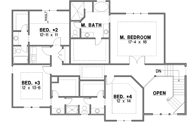 Upper/Second Floor Plan: 21-645