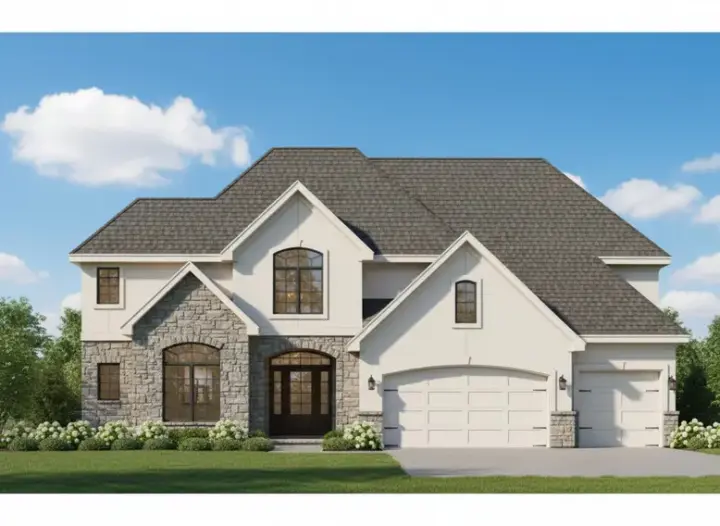 Traditional house plans 21-648 - front exterior, 3,056 sq ft, 4 bed, 3 bath house plans | Monster House Plans