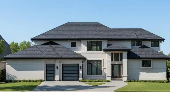 Contemporary house plans 21-652 - front exterior, 3,658 sq ft, 4 bed, 3 bath house plans | Monster House Plans